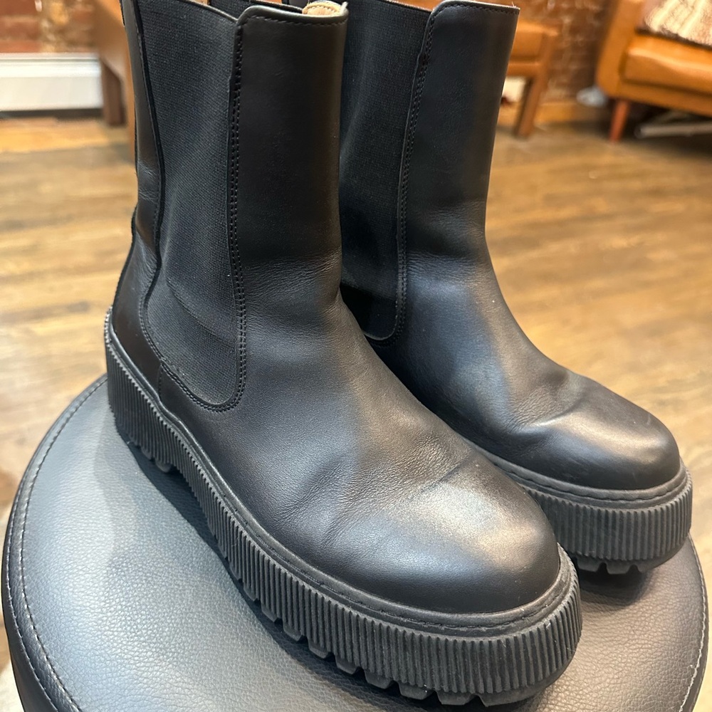 & Other Stories Black Chunky Ankle Boots